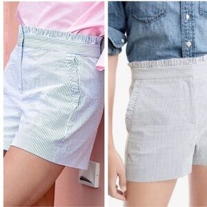 J. Crew New! Striped Ruffle Hamptons Vibe Shorts